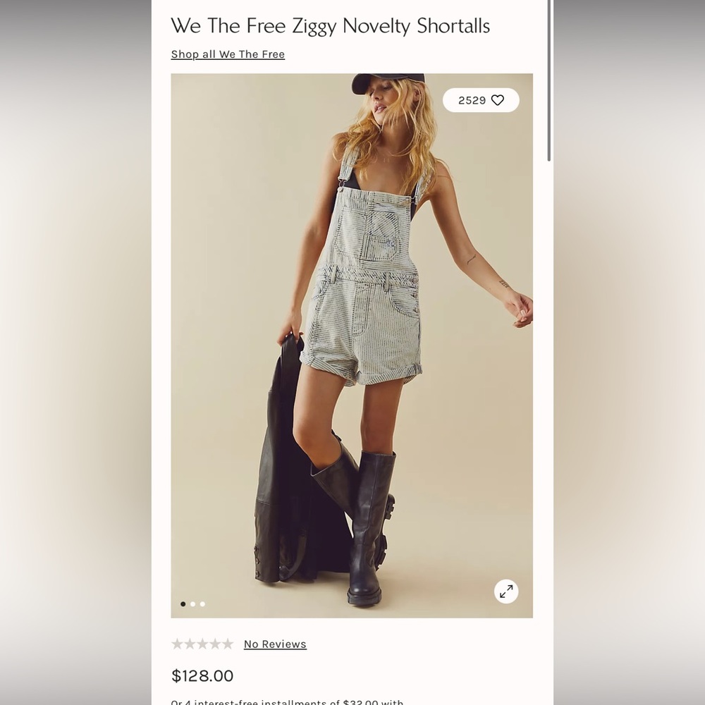 Free People Ziggy Novelty Shortalls